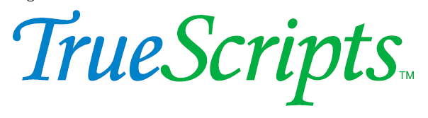 TrueScripts logo - SILVER